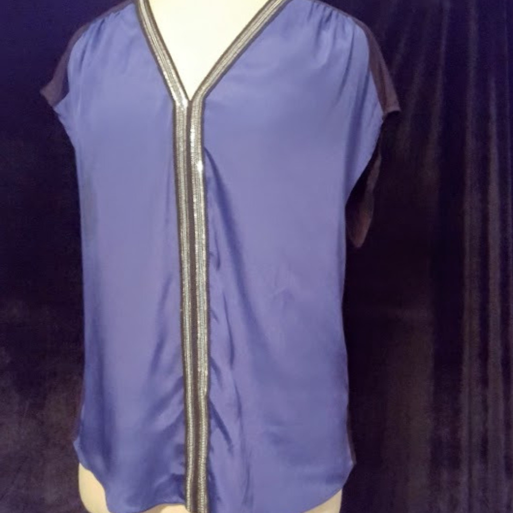 Rock & Republic Women's Designer top Blu/Blk S